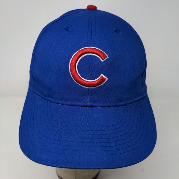 Team MLB Men's Chicago Cubs Strapback Hat Blue OSFM Embroidered Logo - Picture 3 of 12